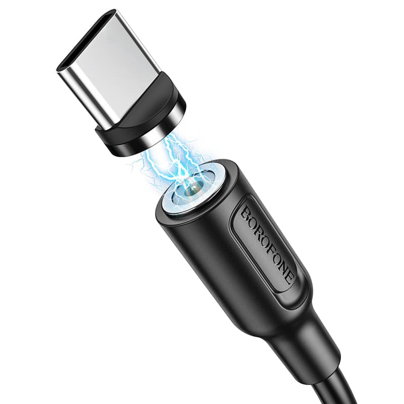 Кабель для зарядки Type-C USB Borofone BX41 3A 1м магнитный черный