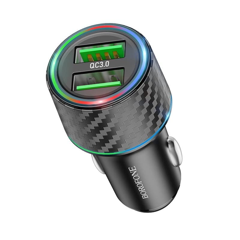 фото Автомобильное зарядное устройство Borofone BZ21A 2USB QC3.0 36W черное