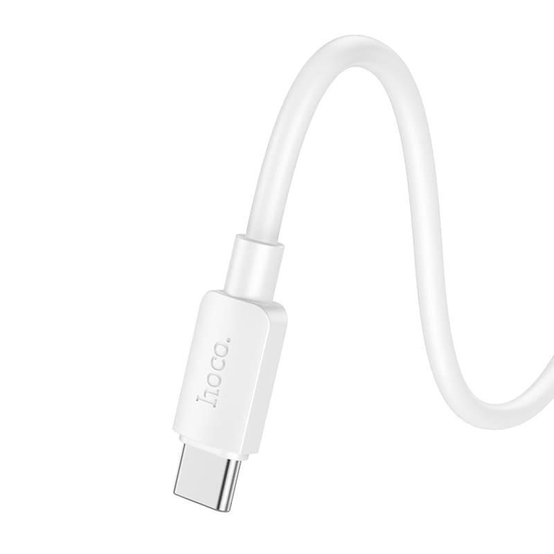 Кабель для зарядки Type-C to Type-C HOCO X96 PD 60W 25см 3A силиконовый белый