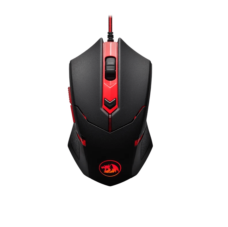 Мышь проводная Redragon M601-BA черно-красная + коврик 