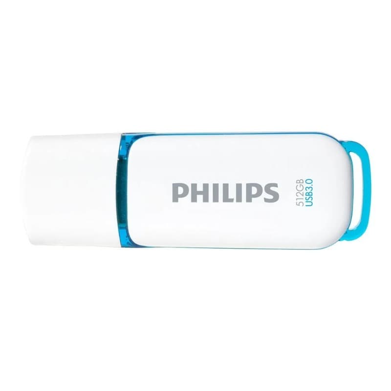 Изображение Флеш-накопитель Philips SNOW USB 3.0 пластик белый синяя вставка 512Gb