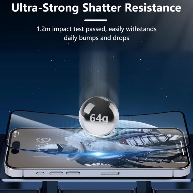 фото Защитное стекло для iphone 17 Pro 6.3 Joyroom JR-MQS0606 2.5D пылезащитное черное