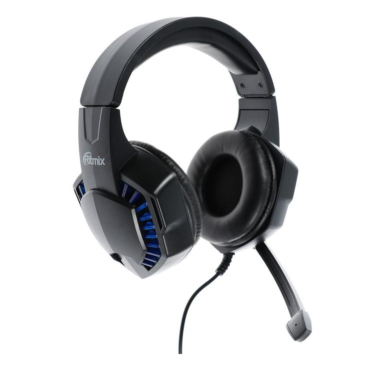 фото Наушники проводные накладные игровые Ritmix RН-562M Gaming черно-синие