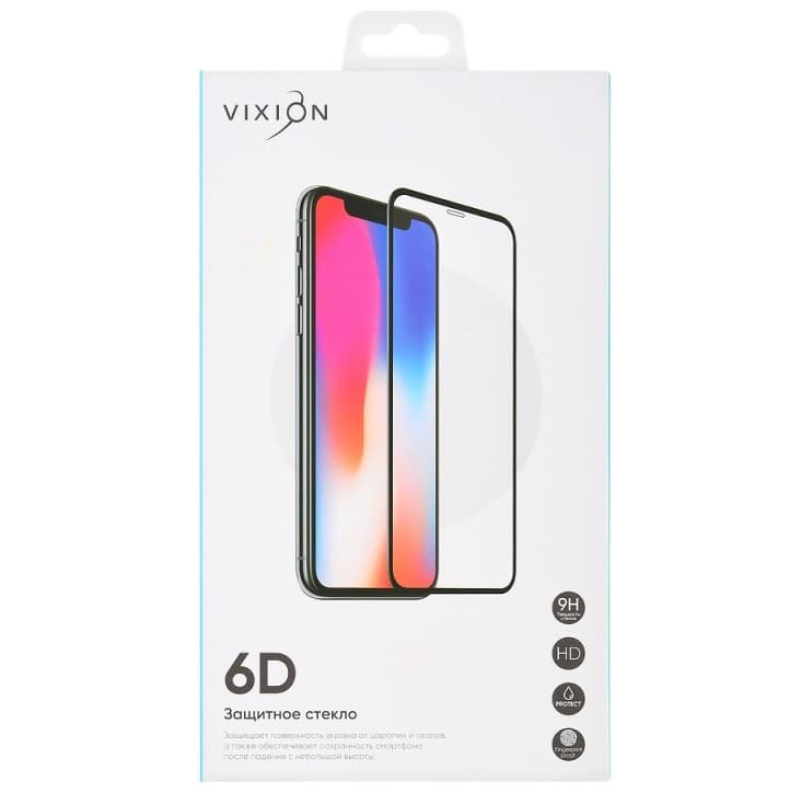 фото Защитное стекло для iphone 15/16 6.1 VIXION 6D черное