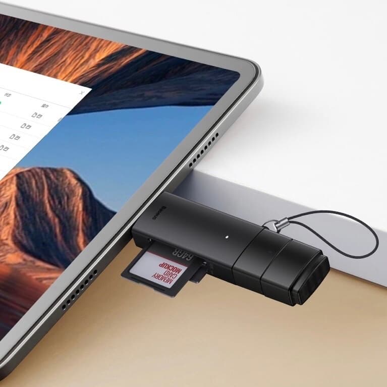 Картридер Baseus Lite card reader для USB 3.0/Type-C USB на SD/TF WKQX060113 серый Картридер Baseus Lite card reader для USB 3.0/Type-C USB на SD/TF WKQX060113 серый