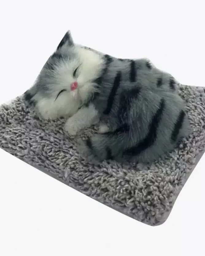 Мягкая игрушка Спящий котик на подушке музыкальная Мягкая игрушка Спящий котик на подушке музыкальная