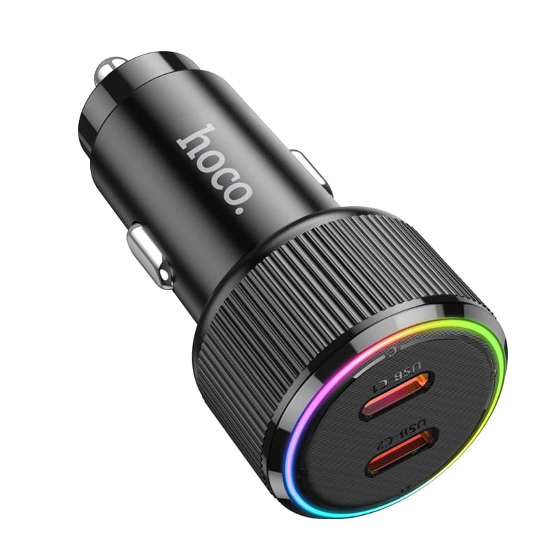 Изображение Автомобильное зарядное устройство HOCO NZ14B 50W PD 30W+PD 20W Type-C USB-C черное фото Автомобильное зарядное устройство HOCO NZ14B 50W PD 30W+PD 20W Type-C USB-C черное