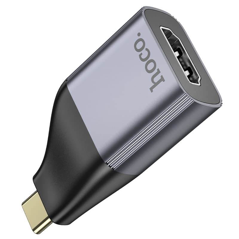 Адаптер переходник конвертер с Type-C USB на HDTV 4K Hoco UA33 серый металл Адаптер переходник конвертер с Type-C USB на HDTV 4K Hoco UA33 серый металл