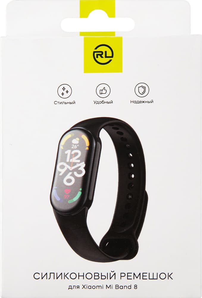 Ремешок для Mi Band 8/Mi Band 9 Red Line силикон черный