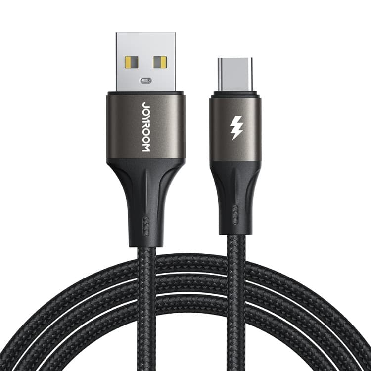 Кабель для зарядки Type-C USB Joyroom SA25 1.2м 3A в оплетке черный