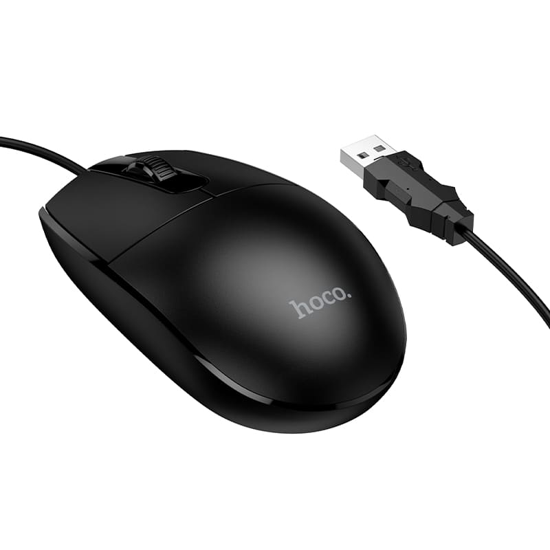 Мышь проводная Hoco GM50 3 кнопки 1000dpi черная