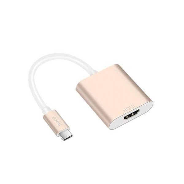 Адаптер переходник конвертер с Type-C USB на HDMI HOCO HB5 золото