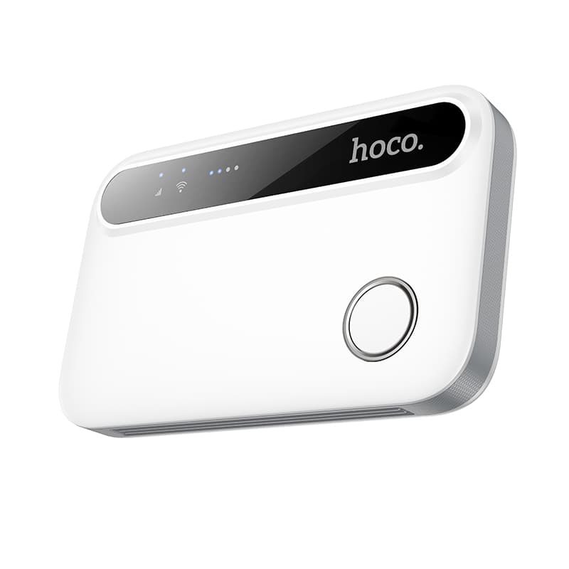 Беспроводной WiFi Роутер карманный Hoco HI41 Wi-Fi6 4G 150Мбит/с 2100mAh работает с сим картой белый