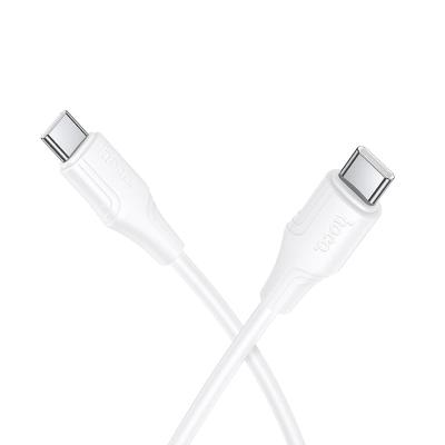 Кабель для зарядки Type-C to Type-C HOCO X124 60W 1m огнестойкий силиконовый белый