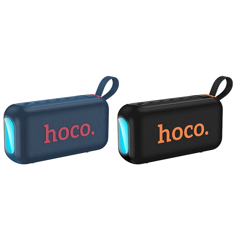 Колонка блютуз HOCO HC32 LED влагозащищенная черная 1500mAh