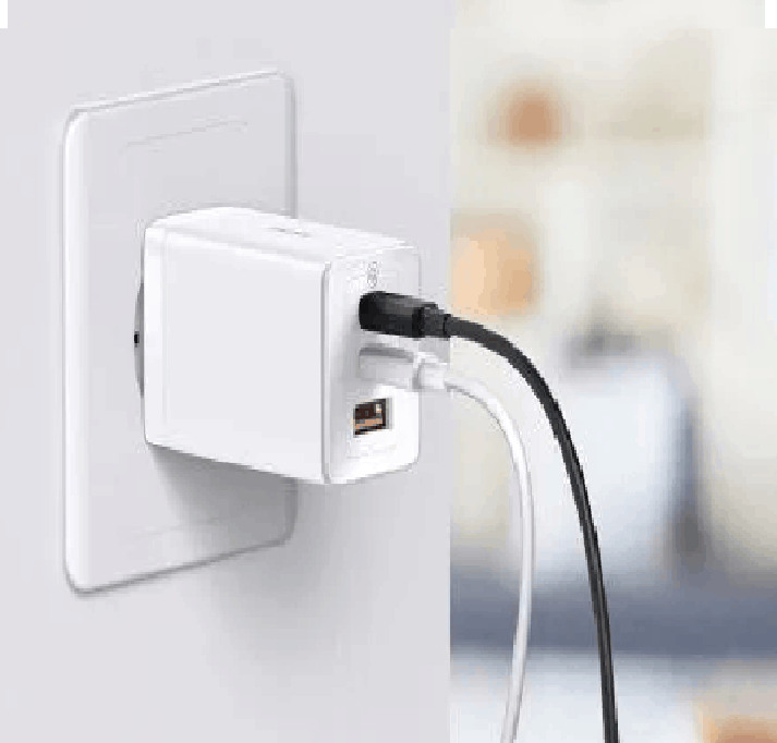 фото Сетевое зарядное устройство + кабель Type-C to Type-C Baseus GaN5 Pro USB+USB-Сx2 65W белое CCGP120202