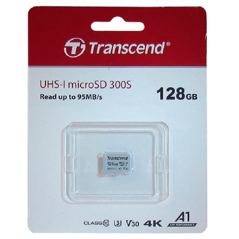 Изображение Карта памяти Transend Micro SDXC Class 10 UHC-I U3 A1 4K 100MB/s 128Gb без адаптера