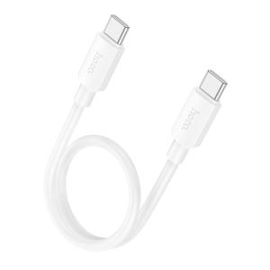 Кабель для зарядки Type-C to Type-C HOCO X96 PD 60W 25см 3A силиконовый белый