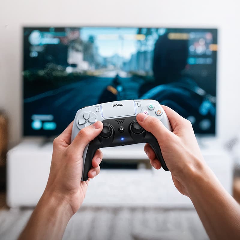 Геймпад беспроводной игровой контроллер Hoco GA1 Phoenix PS4 черно-белый
