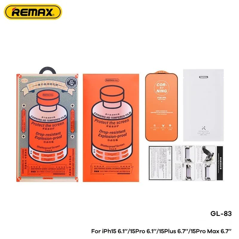 фото Защитное стекло для iphone 15 Pro Max 6.7 Remax GL-83 Corning супер прочное прозрачное