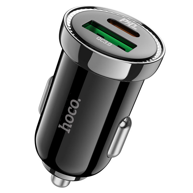 фото Автомобильное зарядное устройство HOCO Z44 PD 20W+QC3.0 / Type-C USB-C+USB черное