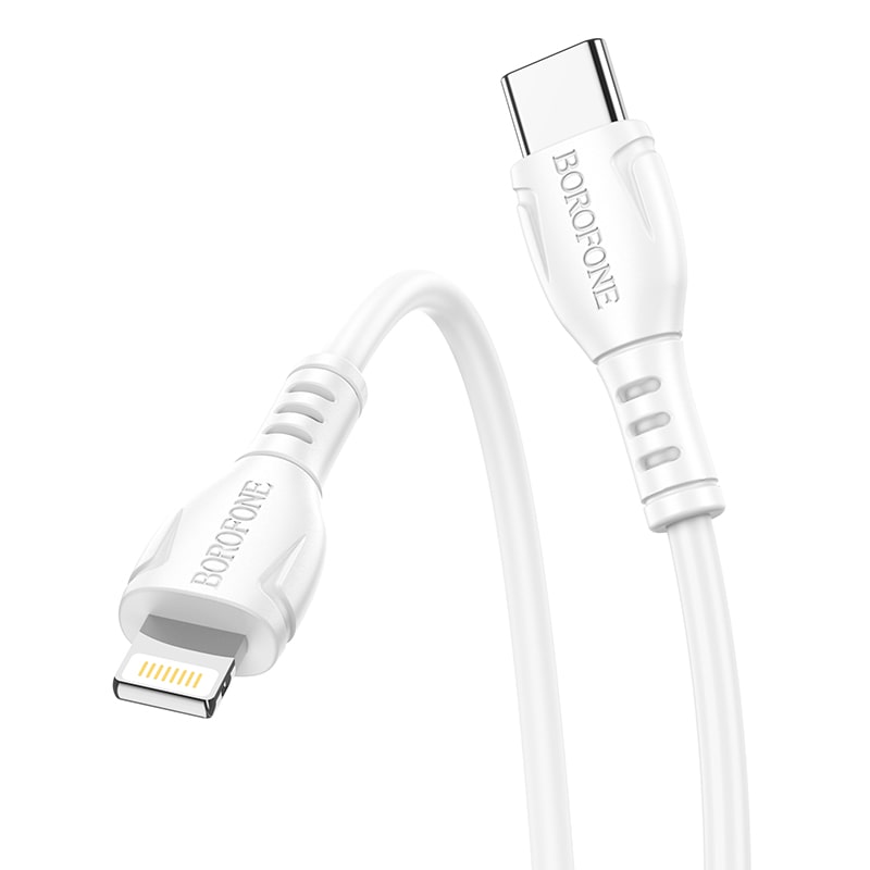 Кабель для зарядки iP Lightning to Type-C Borofone BX51 PD 12W белый