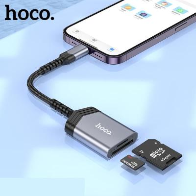 Картридер Hoco UA25 для iP Lightning на SD/TF серый металл Картридер Hoco UA25 для iP Lightning на SD/TF серый металл