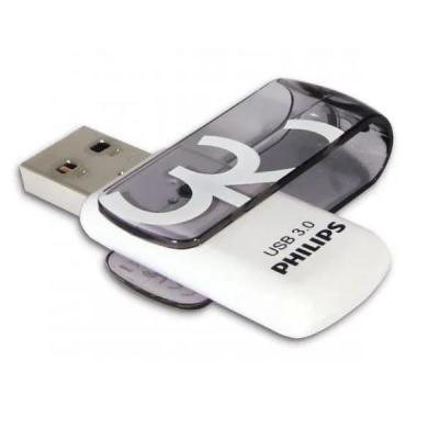 Флеш-накопитель Philips VIVID USB 3.0 пластик белый черный 32Gb
