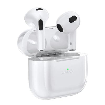 Наушники беспроводные Joyroom JR-T03S Plus NEW белые с тонким красным чехлом
