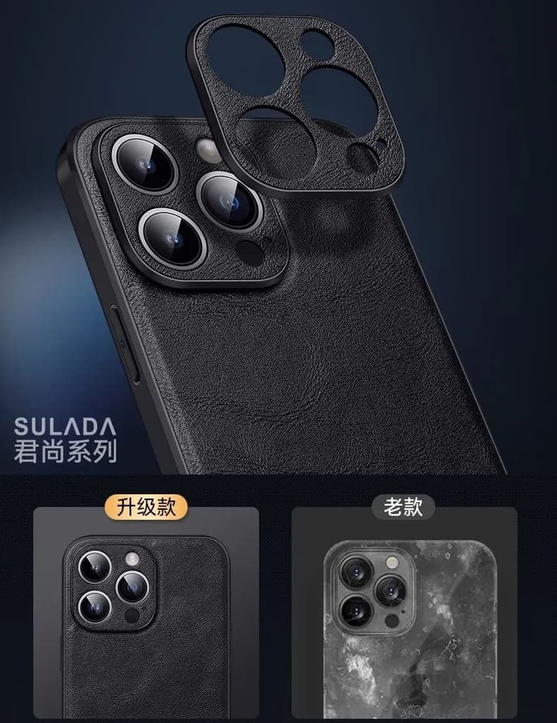 Изображение Чехол накладка для Huawei Pura 70/P70 SULADA Artisan силикон+пластик под кожу черная фото Чехол накладка для Huawei Pura 70/P70 SULADA Artisan силикон+пластик под кожу черная