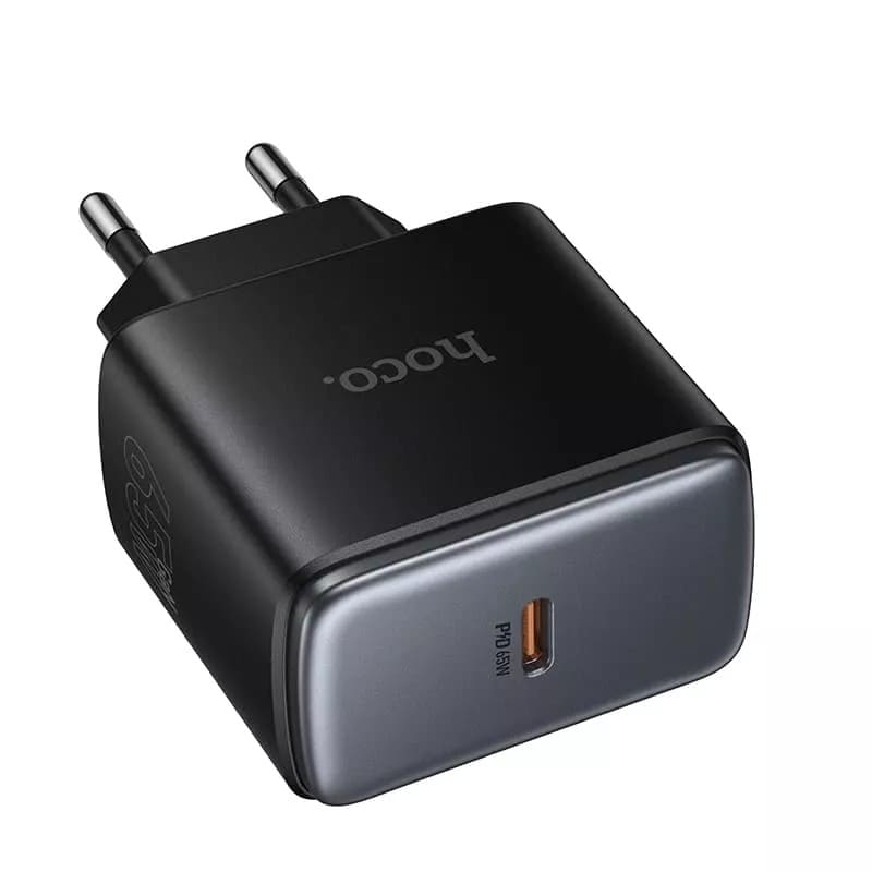 фото Сетевое зарядное устройство + кабель Type-C to Type-C HOCO C159A PD 65W черный