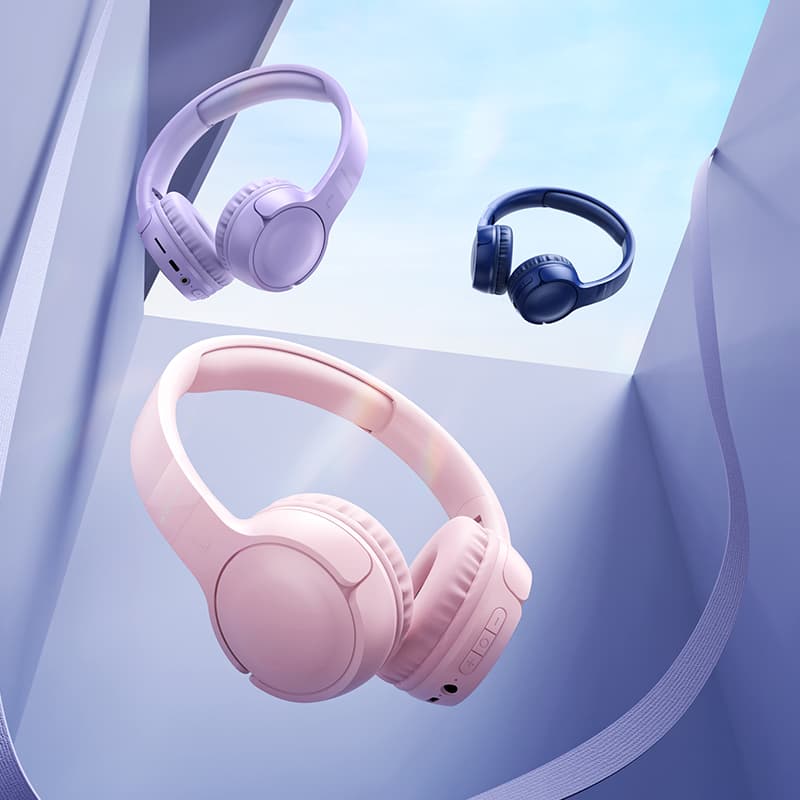 фото Наушники беспроводные накладные Borofone BO32 Show BT розовые