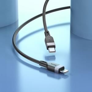 Кабель для зарядки iP Lightning to Type-C HOCO X109 PD 27W 3м силиконовый черный
