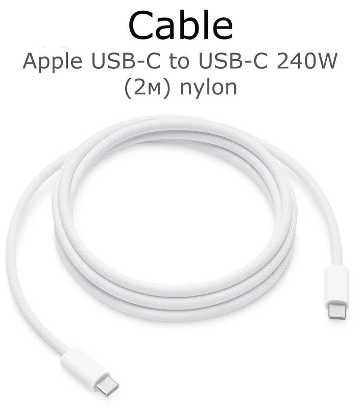 Кабель для зарядки IP original Type-C USB-C to Type-C USB-C 240W 2м белый A2794