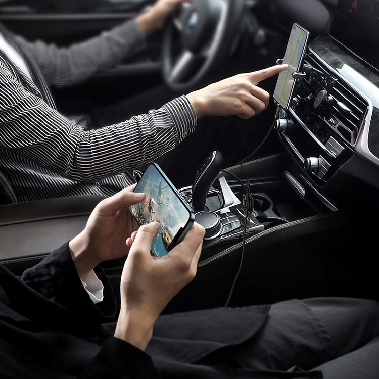 Изображение Автомобильное зарядное устройство Baseus Grain Pro 2USB 4.8A черное CCALLP-01 фото Автомобильное зарядное устройство Baseus Grain Pro 2USB 4.8A черное CCALLP-01