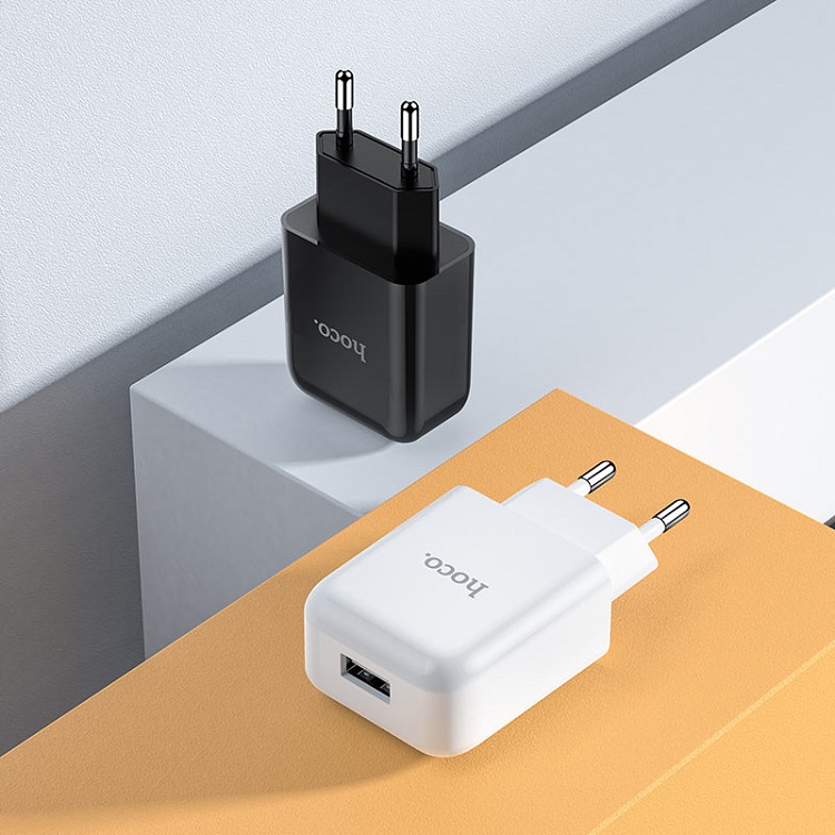 фото Сетевое зарядное устройство + кабель Type-C HOCO N2 1USB 2.1A черный