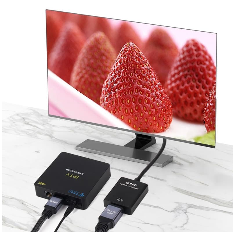 Адаптер переходник с HDMI на VGA Onten OTN-7557A черный Адаптер переходник с HDMI на VGA Onten OTN-7557A черный