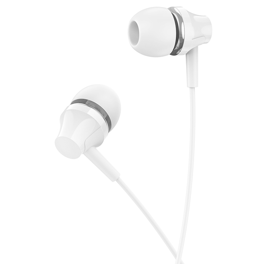 фото Наушники проводные Borofone BM74 Jack 3.5mm, 1.2 м с микрофоном белые