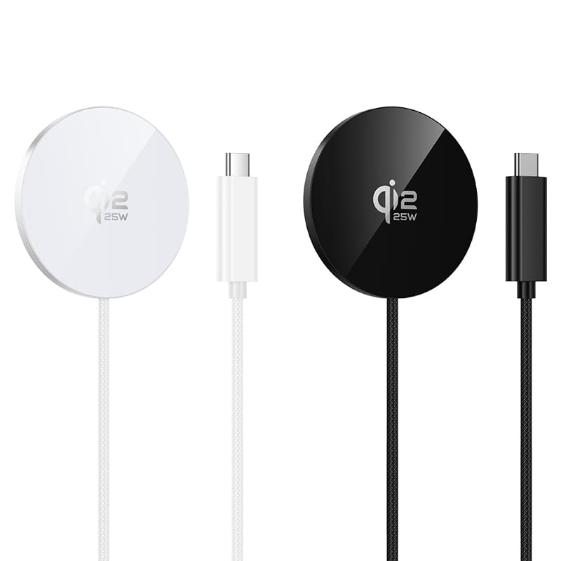 фото Беспроводное зарядное устройство магнитное HOCO CW63 Pro Qi2.2 25W USB-C Type-C 1.2м ультратонкий черное