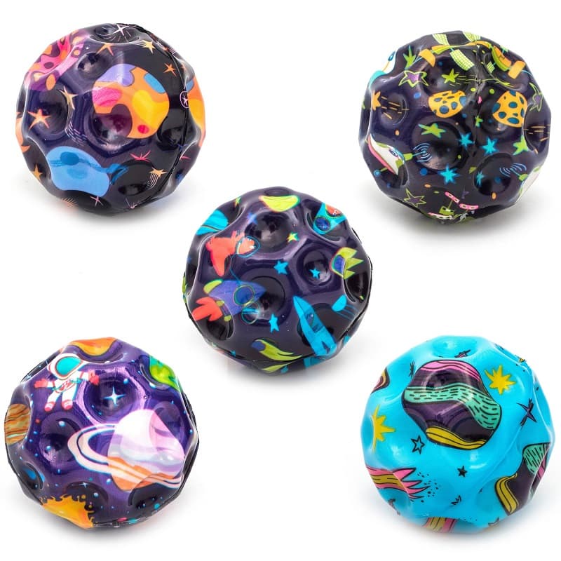Мяч попрыгунчик лунный галактический 6см