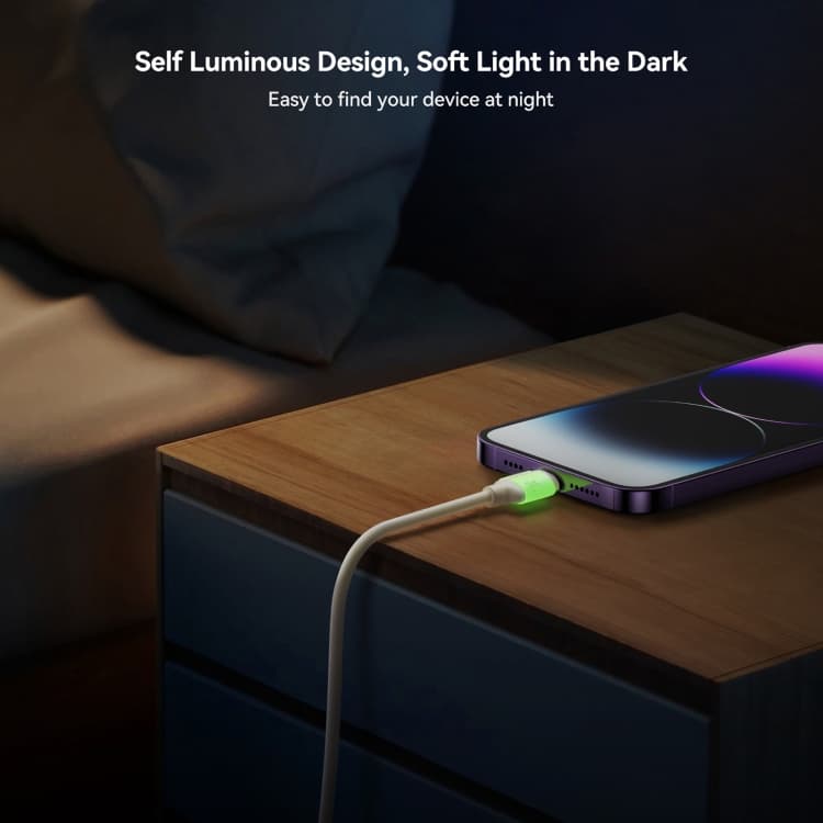 Кабель для зарядки iP Lightning to Type-C Joyroom S-A53 PD 30W 2м жидкий силикон бежевый