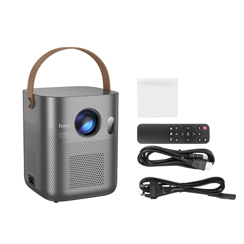 Проектор HOCO DT4 Smart projector 2.69d 720P WiFi 2.4+5G BT5.1 (Android version) серый металл
