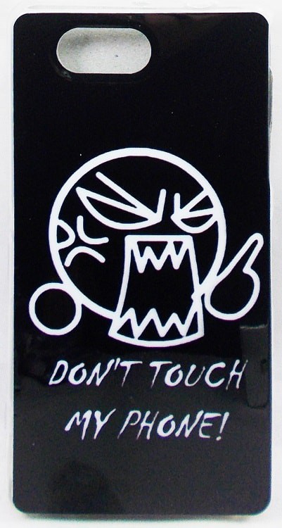 фото Чехол накладка для Sony Xperia Z3 mini силикон рисунок Don't touch my phone!