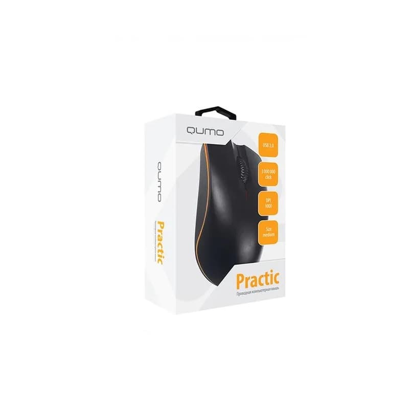 Мышь проводная Qumo Practic Office M90 3 кнопки 1000dpi черная