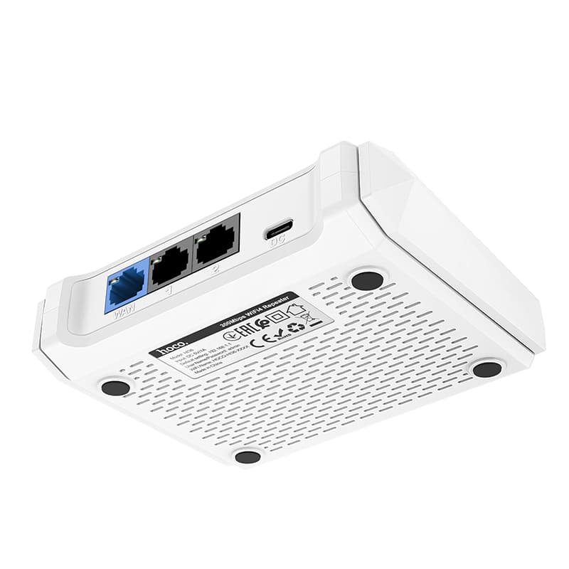 Проводной WiFi Роутер мини Hoco HI36 Wi-Fi4 2.4ГГц 300Мбит/с белый