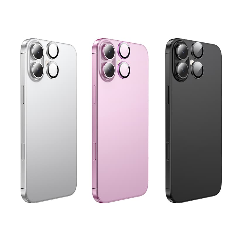 фото Защитное стекло на камеру для iphone 15 6.1/15 Plus 6.7 HOCO V13 3D с металлической рамкой черное