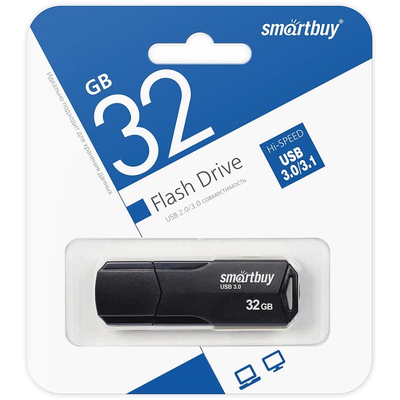 Изображение Флеш-накопитель Smartbuy Clue USB 3.0/3.1 черный 32Gb