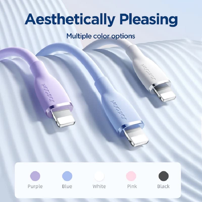 Кабель для зарядки iphone Lightning Joyroom S-A29 1.2м 3A жидкий силикон черный