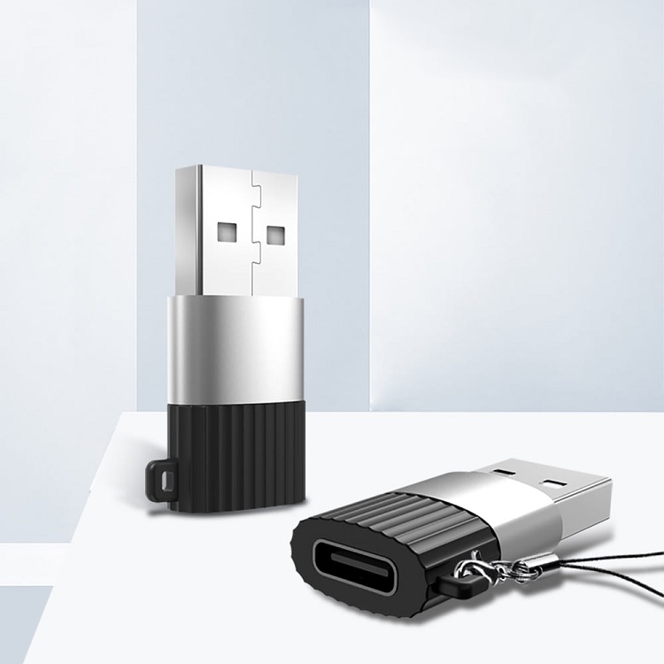 Адаптер переходник OTG с USB на Type-C USB xomobile NB149E 2.4A черный