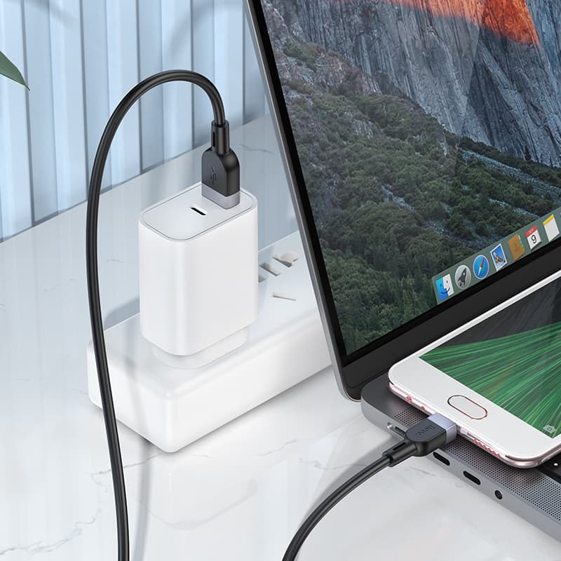 Кабель для зарядки Micro USB HOCO X109 2.4A 1м силиконовый белый